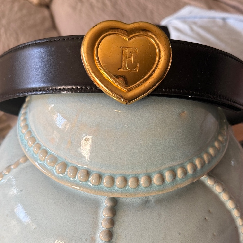 Escada Black Leather Belt
